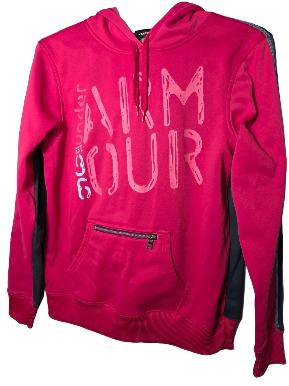 Under Armour Women’s Hot Pink Graphic Hoodie Small Y2K Athletic